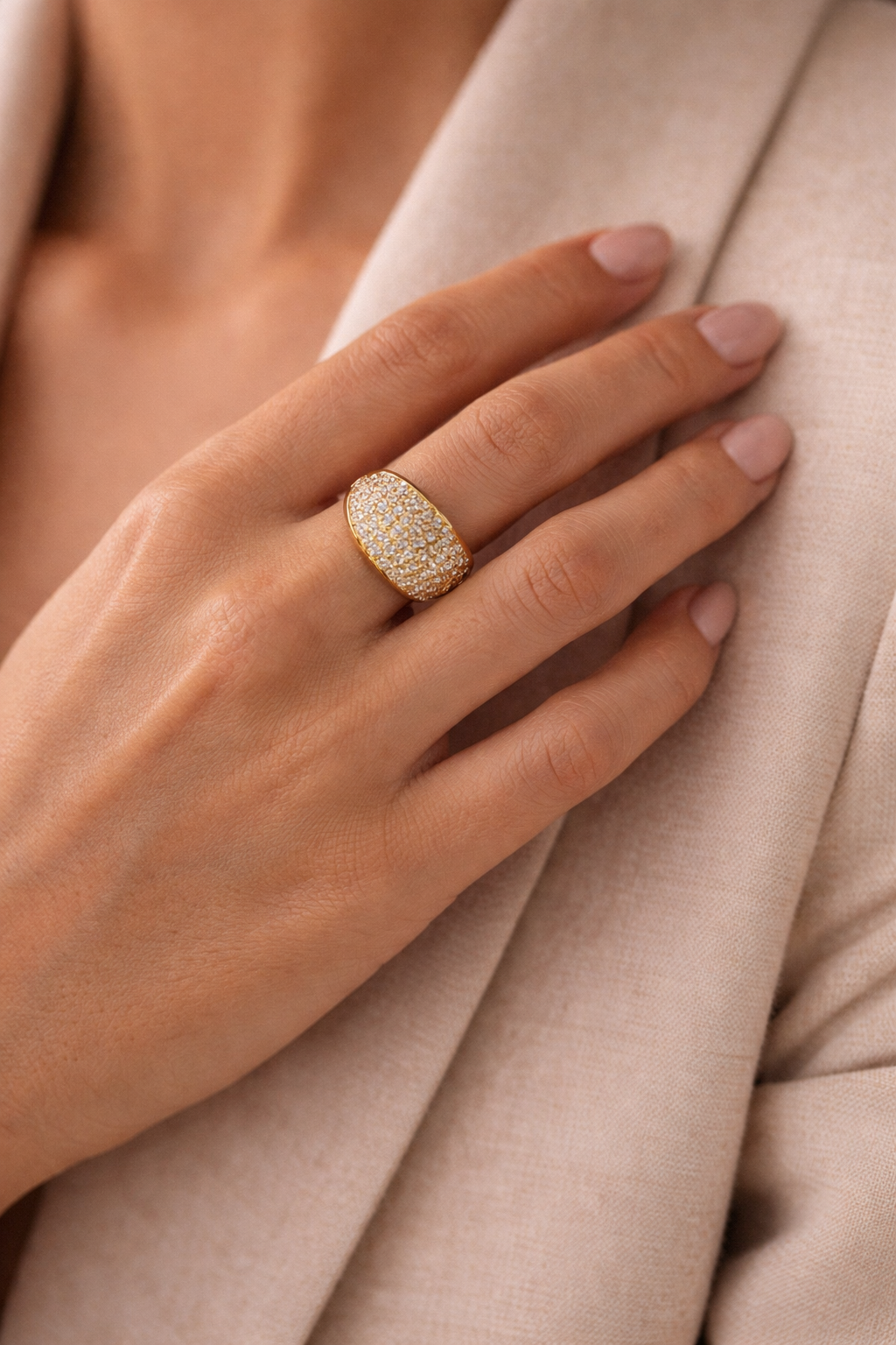 Ivée Aura Dome Pavé Ring