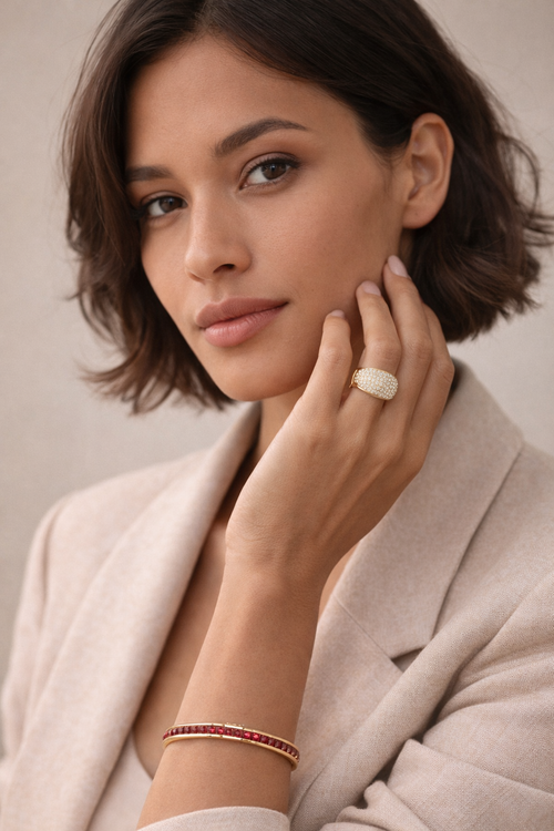 Ivée Aura Dome Pavé Ring