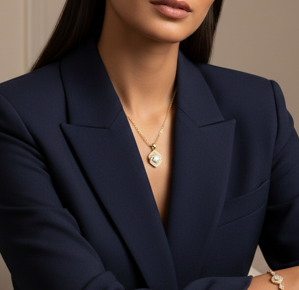 Ivée Halo Pendant Necklace